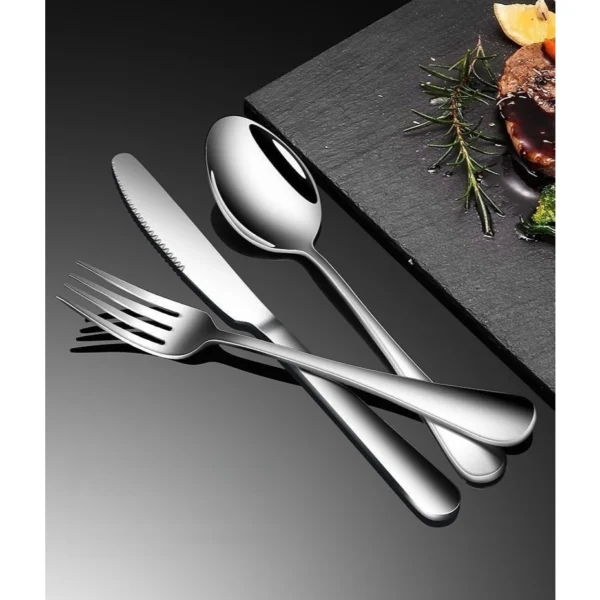 Stainless Steel Cutlery Set | Fork, Spoon & Knife Set | Dessert Spoon & Tableware Set