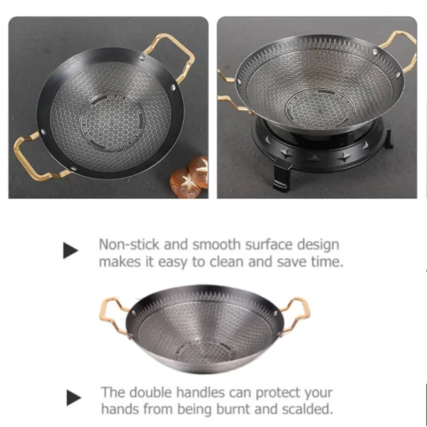 Korean High Quality Non-Stick Deep Frying Wok | Multi-Purpose Cooking Wok Pan