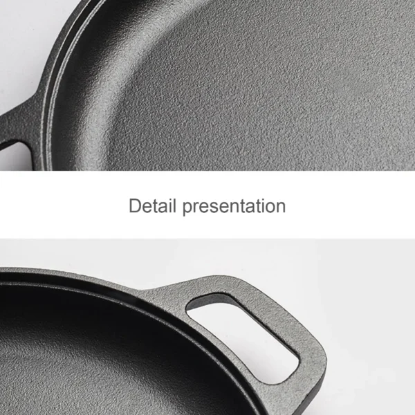 Thick Cast Iron Skillet | Dosa Tawa / Crepe Pan | Non-Coated Pancake Pan | Camping Cookware