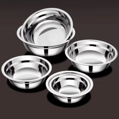 Stainless Steel Round Plates 18/20/22/24cm | Dinner Plates BBQ Trays Food Serving Plates POH P0790