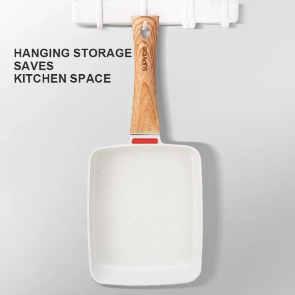 SUPVIBE 35cm Japanese Tamagoyaki Pan | Non-Stick Square Frying Pan | Egg & Pancake Breakfast Pan | All Stove Compatible
