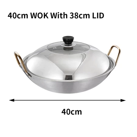 my-11134207-7rasj-mdecfkv9yecv86.webp 40cm Stainless Steel Wok with Golden Handle | Anti-Rust Plain Wok | Gas Stove Cooking Pan