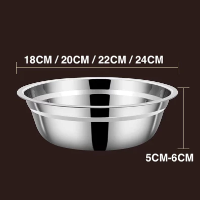 Stainless Steel Round Plates 18/20/22/24cm | Dinner Plates BBQ Trays Food Serving Plates POH P0790