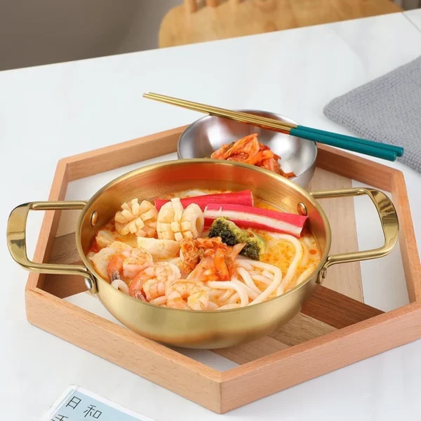 my-11134207-820l5-mhizmvqjdziec0.webp Stainless Steel Ramen Noodle Hot Pot | Korean-Style Seafood Soup Cooking Pot with Handles