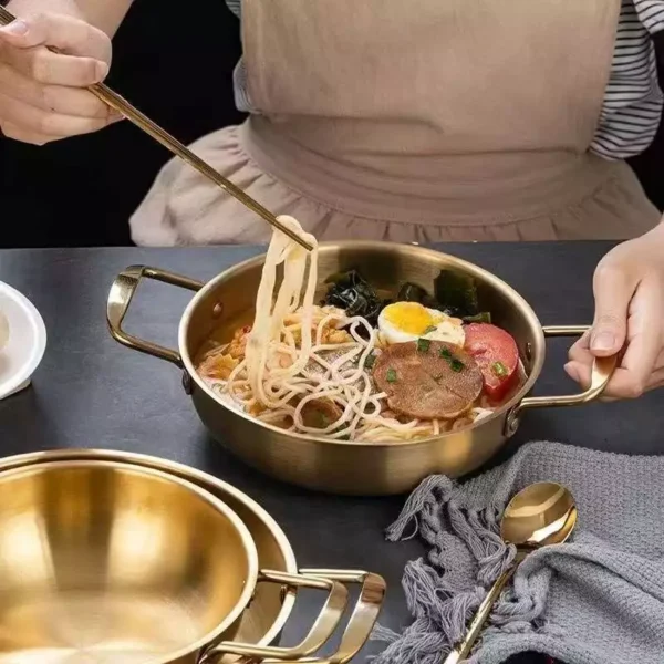 my-11134207-820lb-mhizmxrnug3s37.webp Stainless Steel Ramen Noodle Hot Pot | Korean-Style Seafood Soup Cooking Pot with Handles
