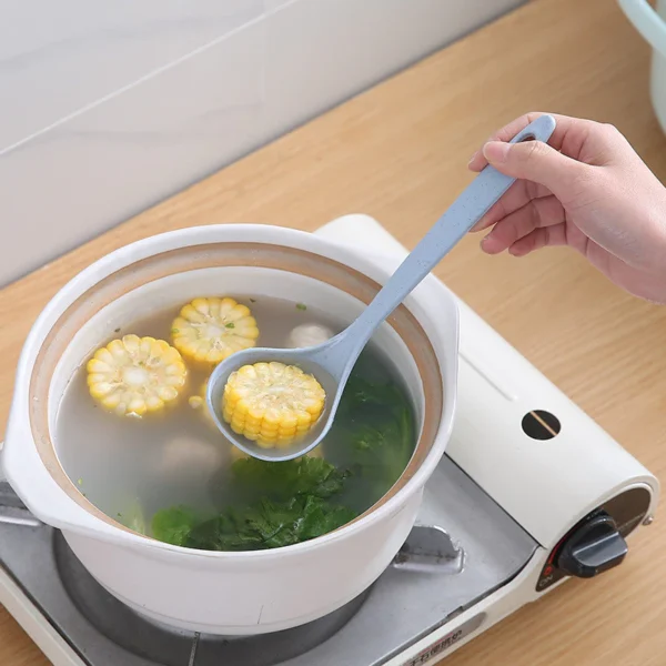 sg-11134202-7rbm9-m5kgekl5gezi1b.webp Long Handle Soup Spoon | Wheat Straw Large Soup Ladle | Lightweight Kitchen Serving Spoon