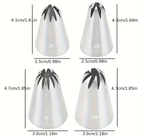 7pcs Set of Thickened And Enlarged Seamless Stainless Steel Piping Nozzles