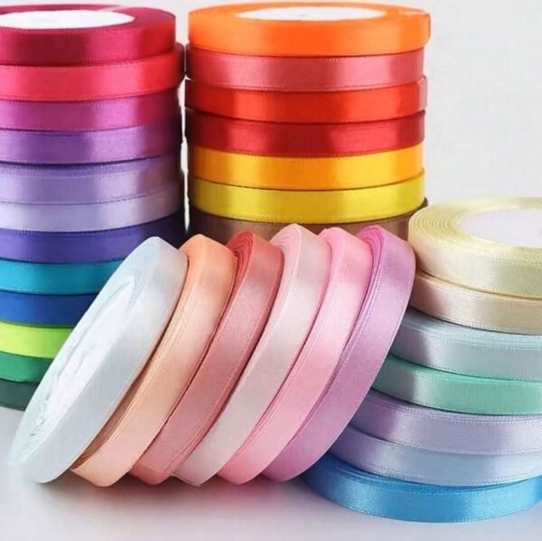 22m*1cm Width Silk Ribbon For Bows Braids Gift Wrapping Cake Decoration
